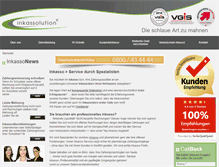 Tablet Screenshot of inkassolution.ch